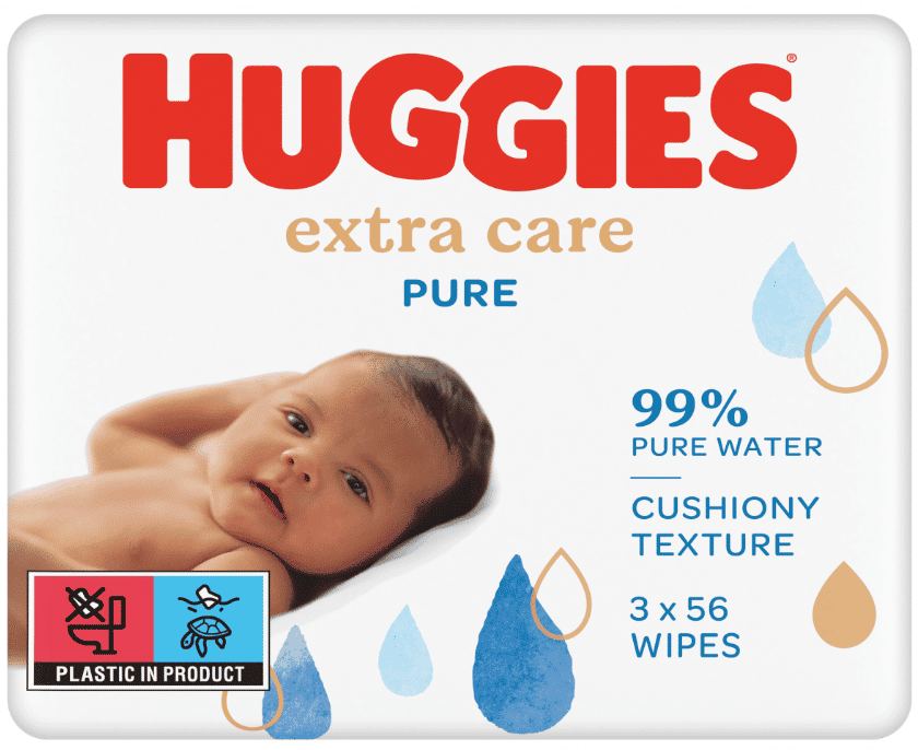 Huggies niisked salvrätid Pure Extra Care 3x56tk