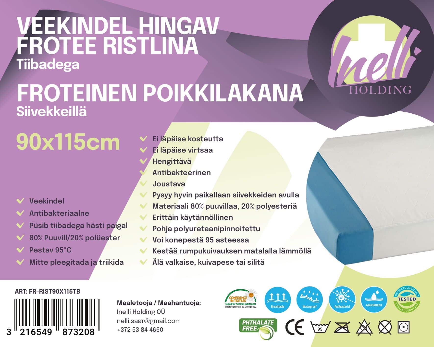 Veekindel hingav frotee ristlina
