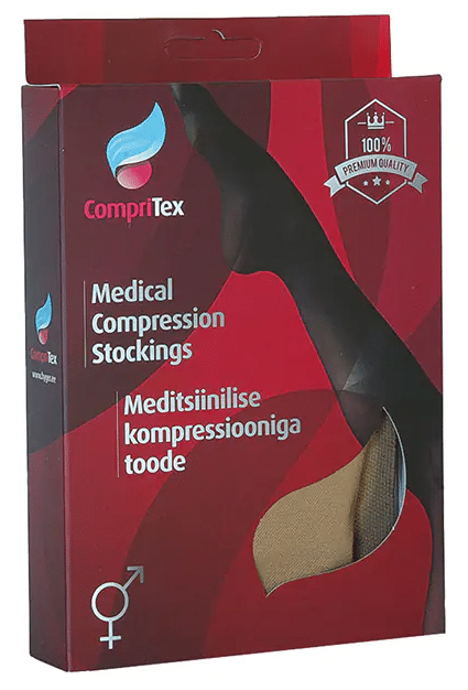 Kompressioonsukad CompriTex silikoonäärega (kinnine varbaosa)