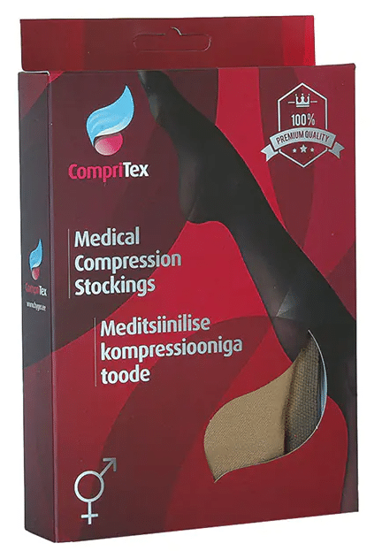 Kompressioonpõlvikud CompriTex (kinnise varbaosaga)