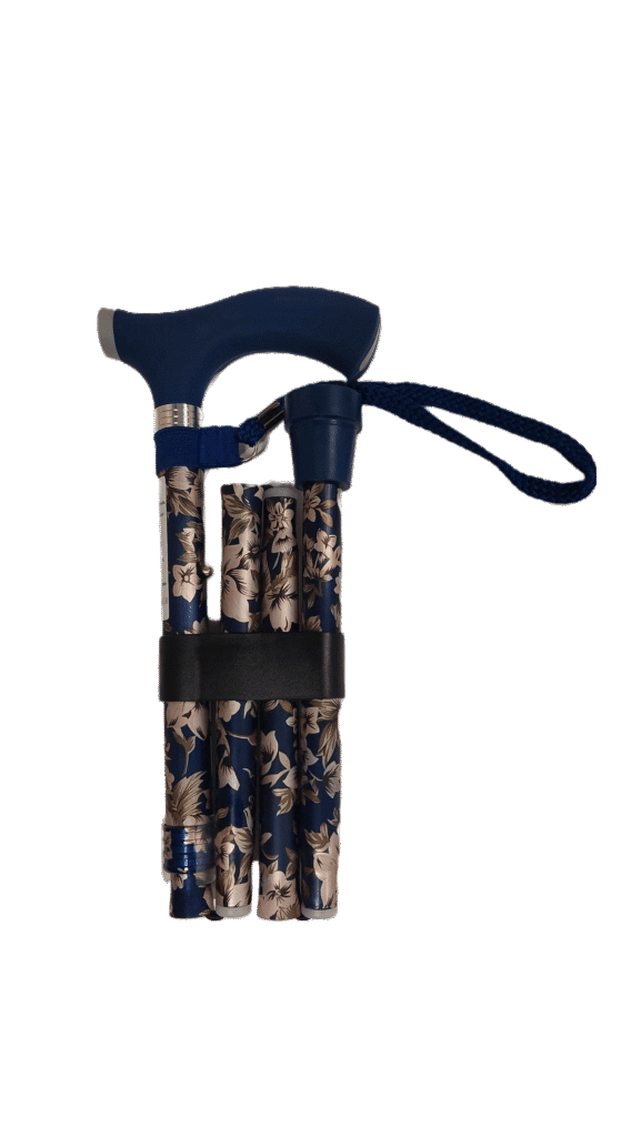 Kokkupandav jalutuskepp lilledega