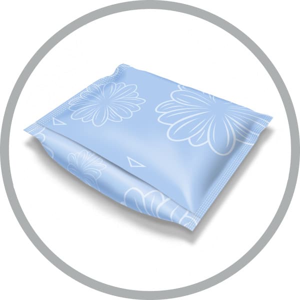 TENA Discreet EasyWrap Closed Icon Blue