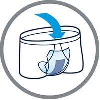 TENA Men pads icon adhesive strip