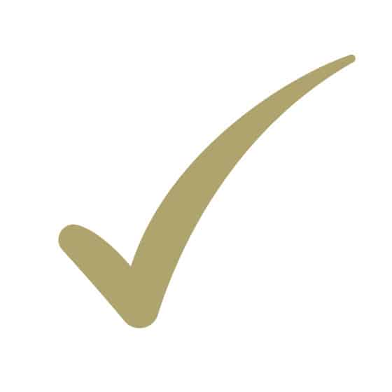 TENA tick icon Gold