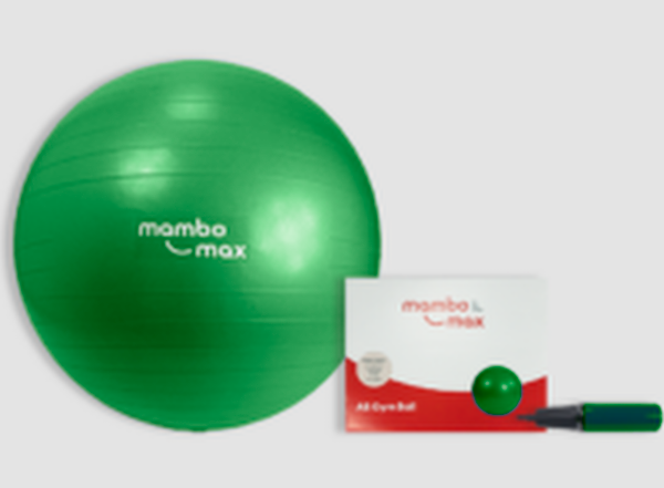 Võrdlus 1 Mambo Max AB võimlemispall 65 cm - pumbaga, roheline