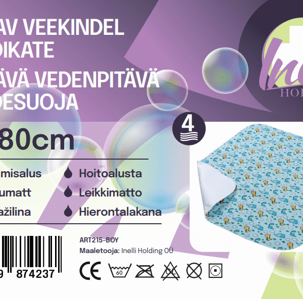 Pestav veekindel voodikate poiss 70x80cm