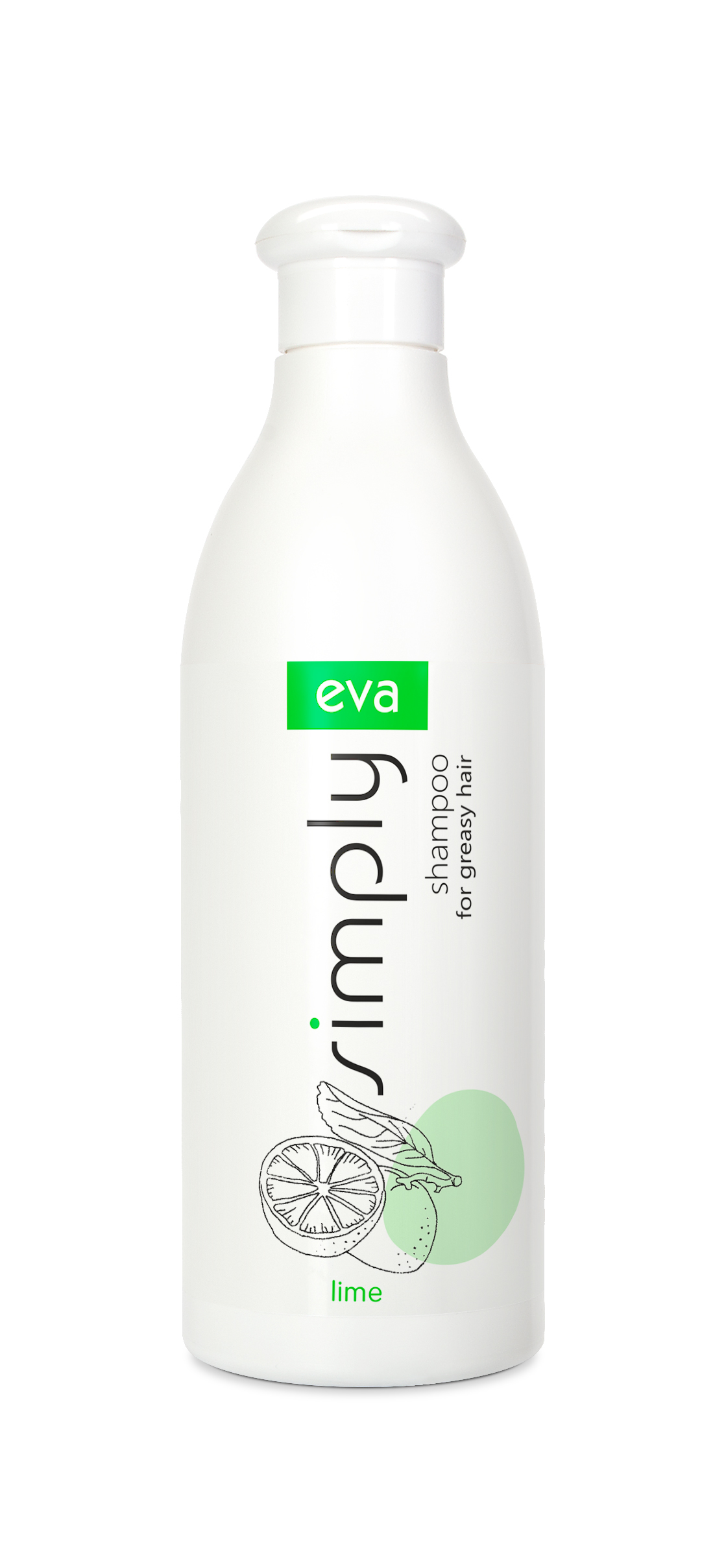 Võrdlus 1 EVA SIMPLY šampoon rasustele juustele laimiekstraktiga 500 ml