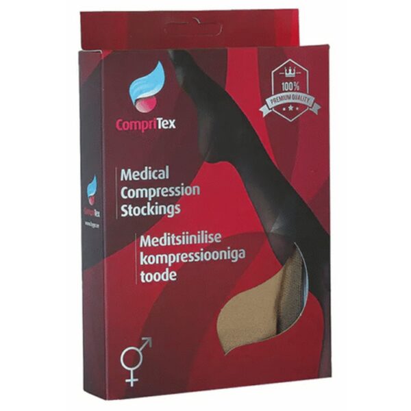 Võrdlus 1 sukad CompriTex XXL, CCL1 varvas kinni beež